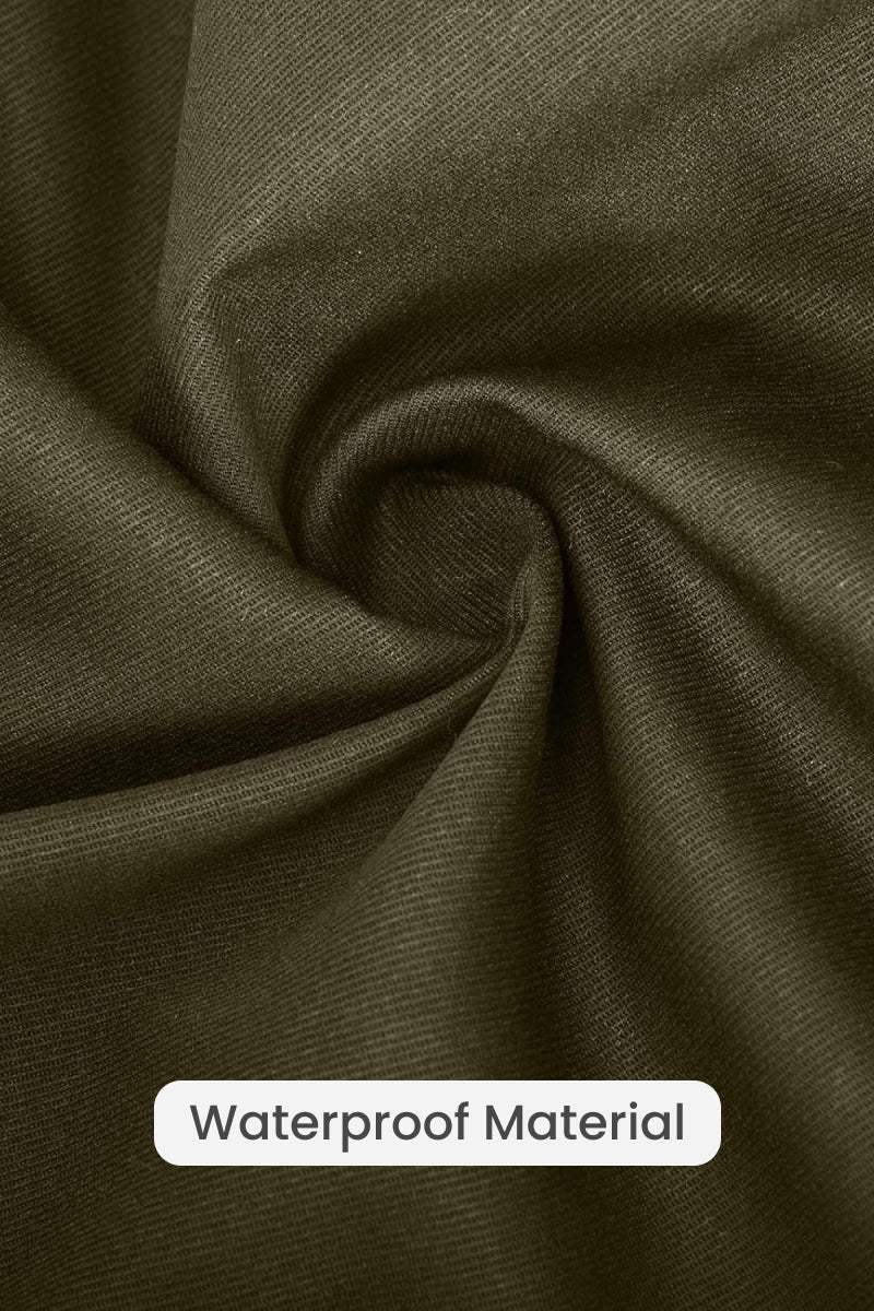 Close-up of water-resistant material for oversized windbreaker jacket