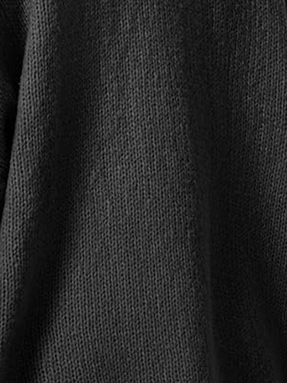 Oversized button-front knit cardigan with balloon sleeves and gold-tone buttons