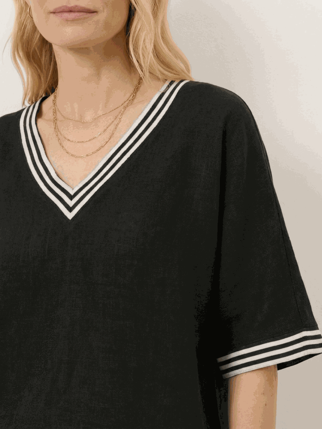 Striped wide-leg co-ord set with oversized top and palazzo pants in multiple colors