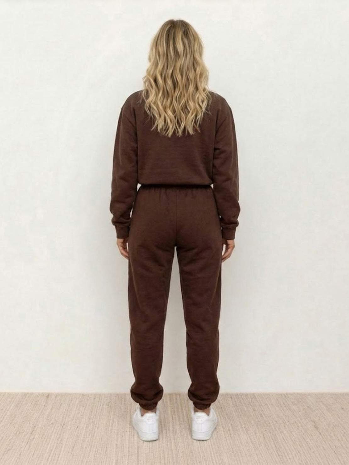 Classic Comfort Athleisure Set in grey stretchy fabric with long sleeves and pants, designed for comfort and style