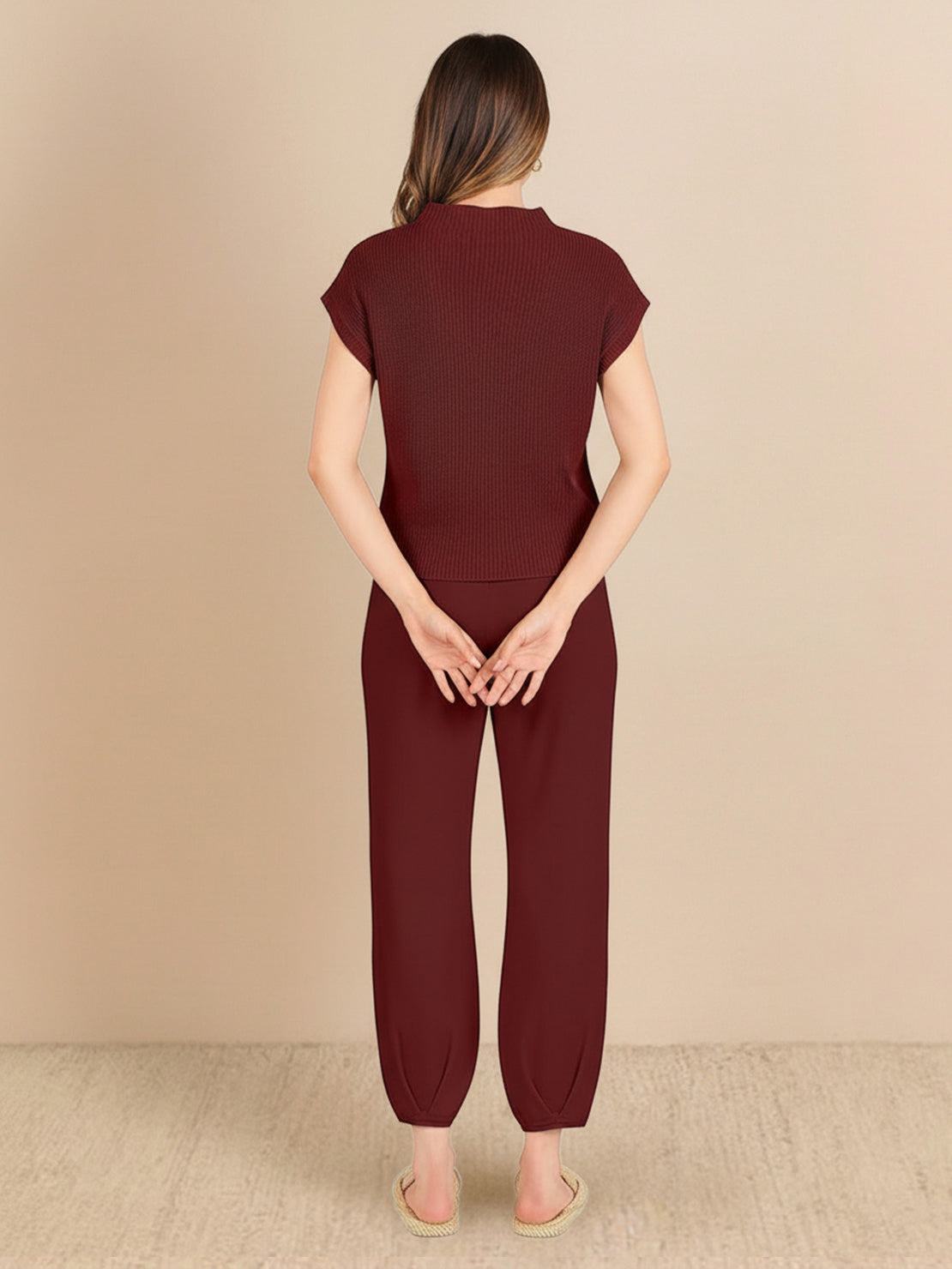 Comfy Couture Knit Sweater two-piece set with relaxed fit and soft knit fabric