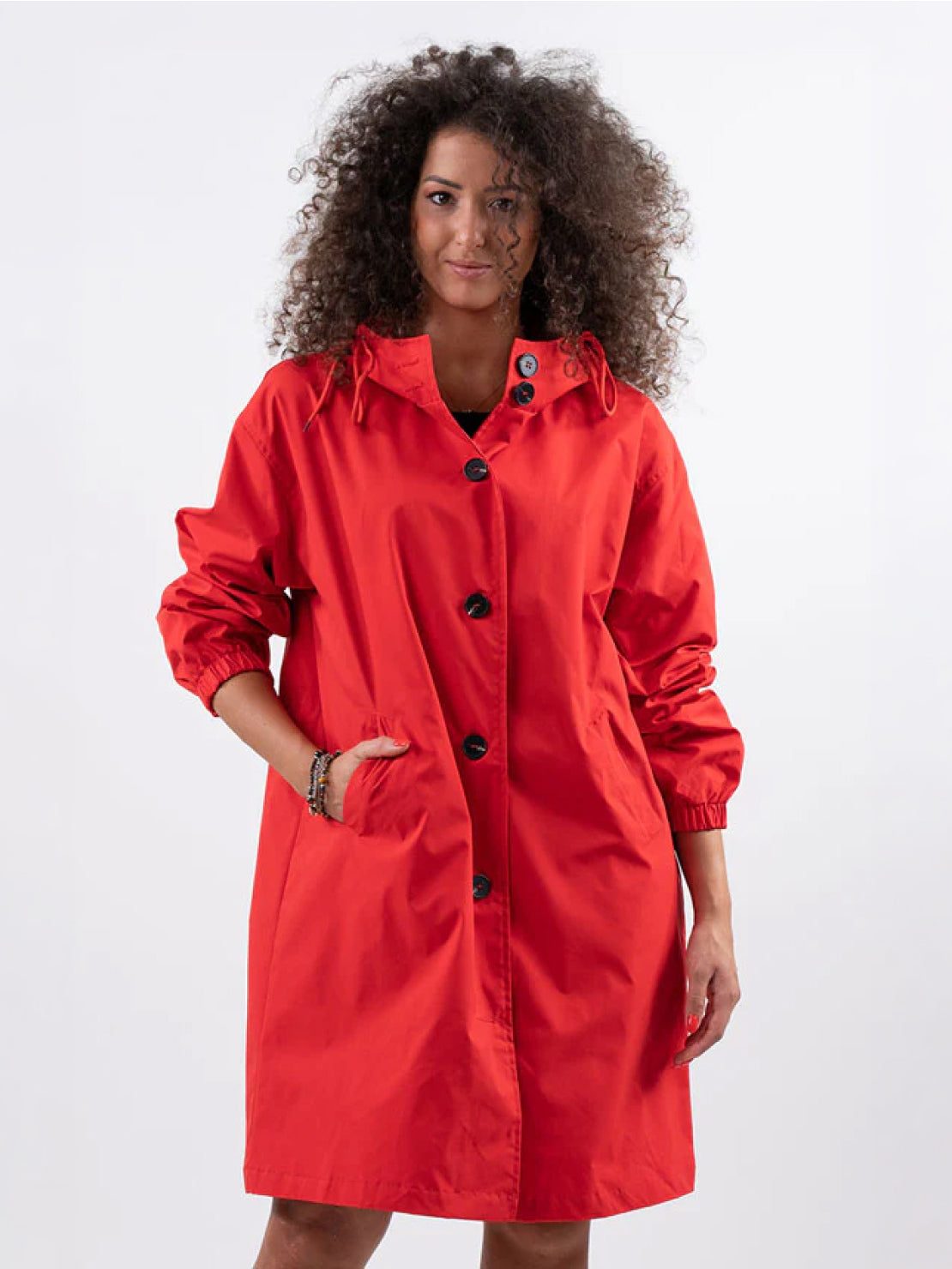 water-resistant oversized hooded windbreaker rain jacket in gray for outdoor activities