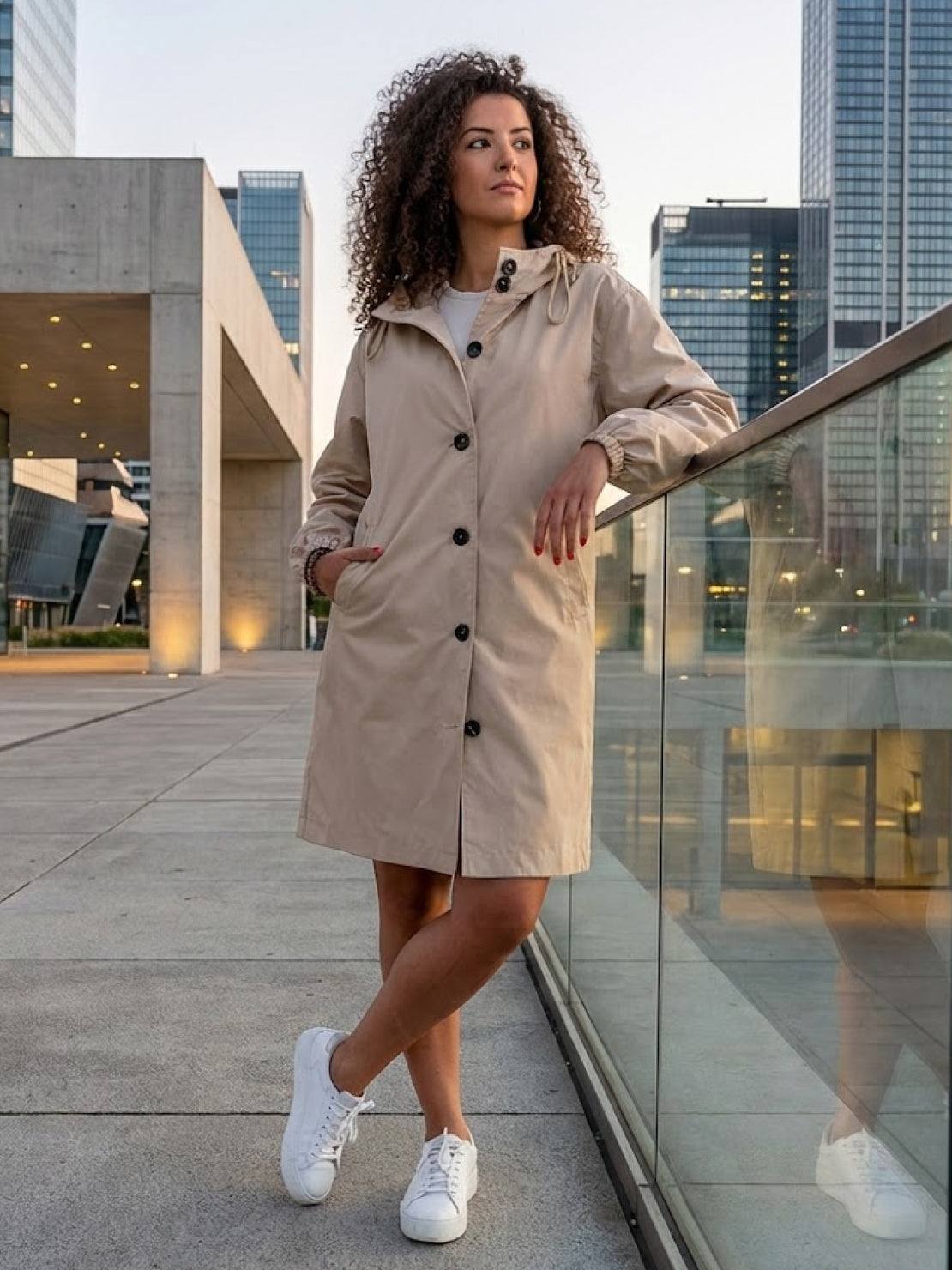 water-resistant oversized hooded windbreaker rain jacket for outdoor activities