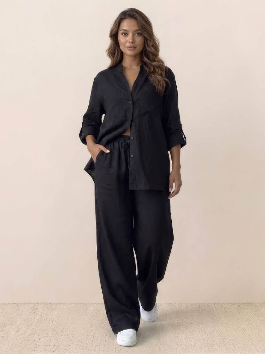 100% cotton double comfort set with breathable fabric and relaxed fit in seven colors