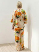 Plus size vibrant floral matching set with premium fabric and flowy silhouette