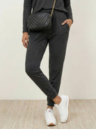 Cozy Chic Two-Piece Sweatsuit set with long-sleeve top and high-waisted pants with pockets in lightweight fabric