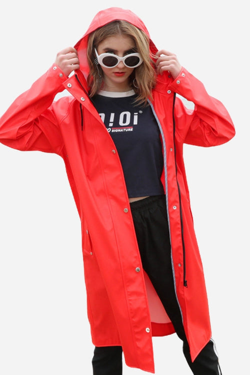 Lightweight Ultra Water-Resistant Long Windbreaker Jacket