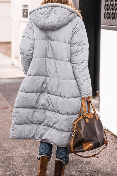 Sherpa-Lined Hooded Teddy Coat