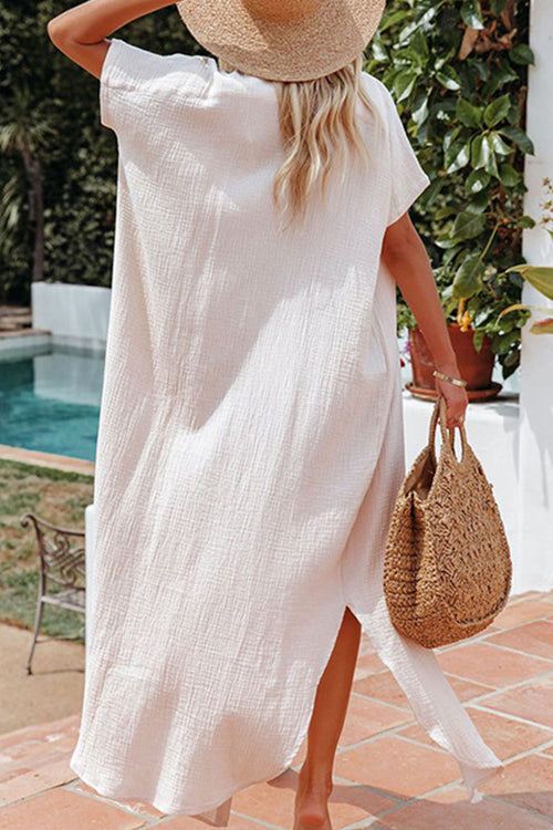 Full-length Button-down Beach Cover-up