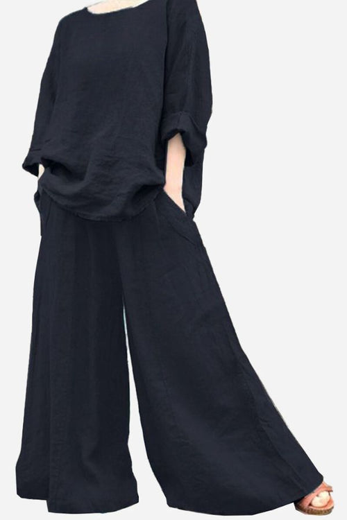 Wide Leg Pants With Pockets