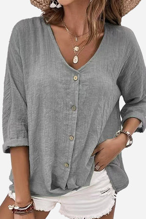 Breezy Button Front Tunic