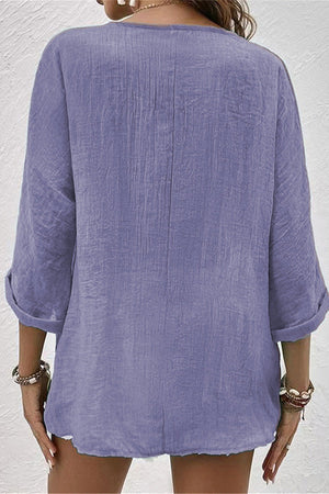 Breezy Button Front Tunic