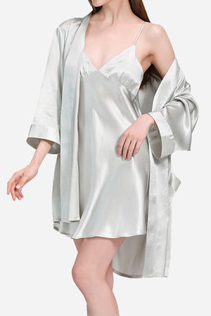 Mulberry Silk Nighty and Robe Set