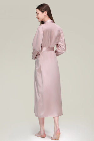 Mulberry Silk Nightgown with Sash Belt