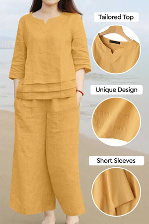 Casual Solid Color Pants Set