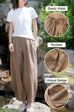 Ramie Linen Cotton Pants