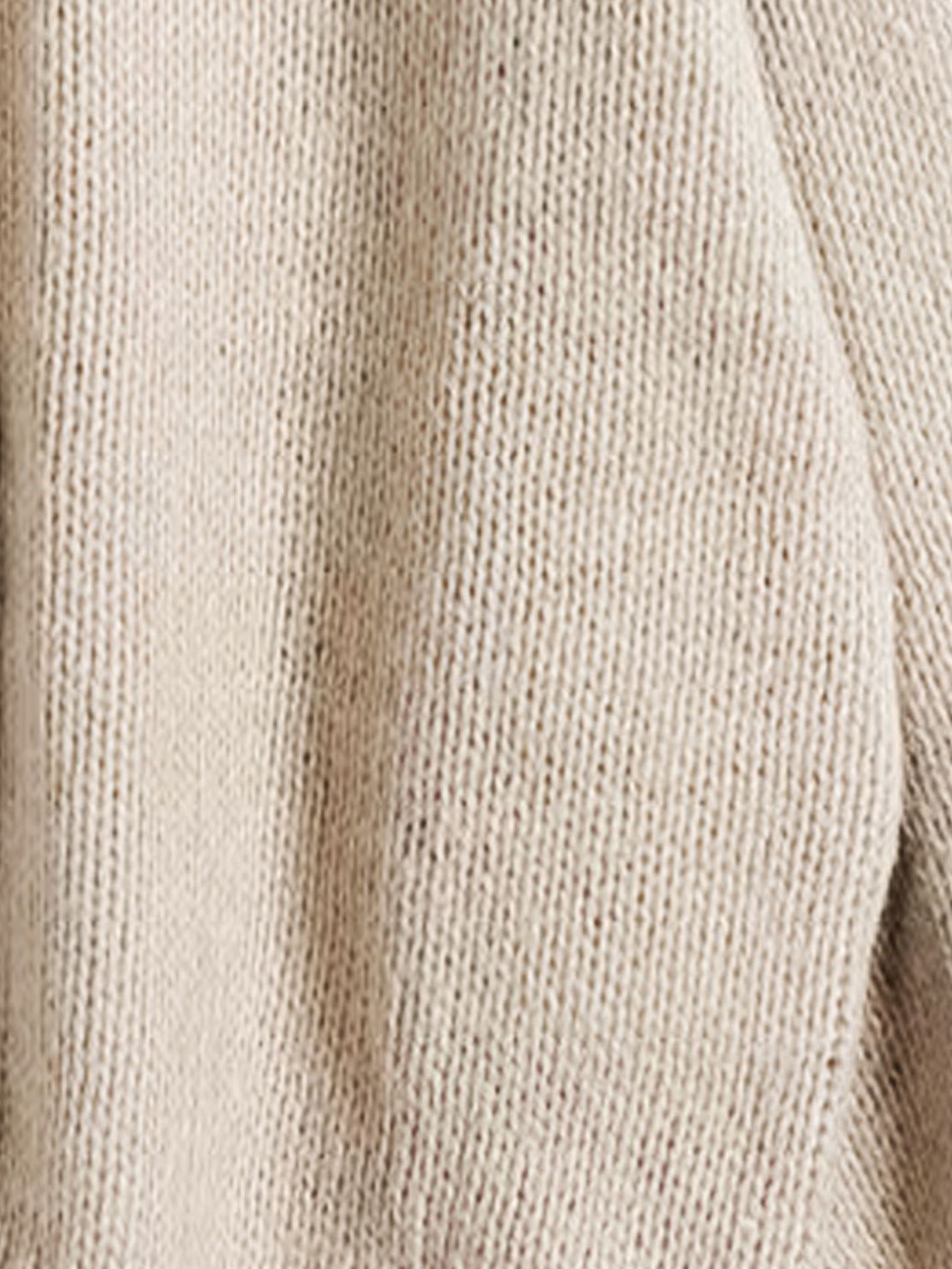 Oversized button-front knit cardigan with balloon sleeves and gold-tone buttons