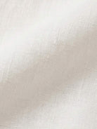 100% linen two-way button blouse with Peter Pan collar and cap sleeves