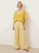 Striped wide-leg co-ord set with oversized top and palazzo pants in multiple colors