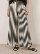 Striped wide-leg co-ord set with oversized top and palazzo pants in multiple colors