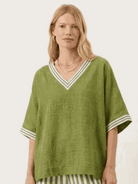 Striped wide-leg co-ord set with oversized top and palazzo pants in multiple colors