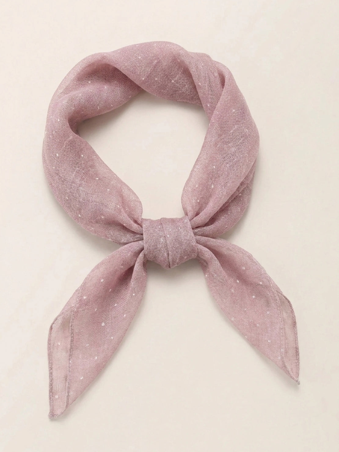 Lightweight 100% linen neck scarf with timeless checkered pattern and natural rolled edges