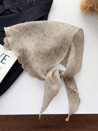 100% linen neck scarf with timeless checkered pattern and lightweight breathable fabric
