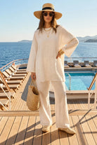 Everyday fashion loose-fit two-piece matching set in breathable fabric for casual elegance and comfort