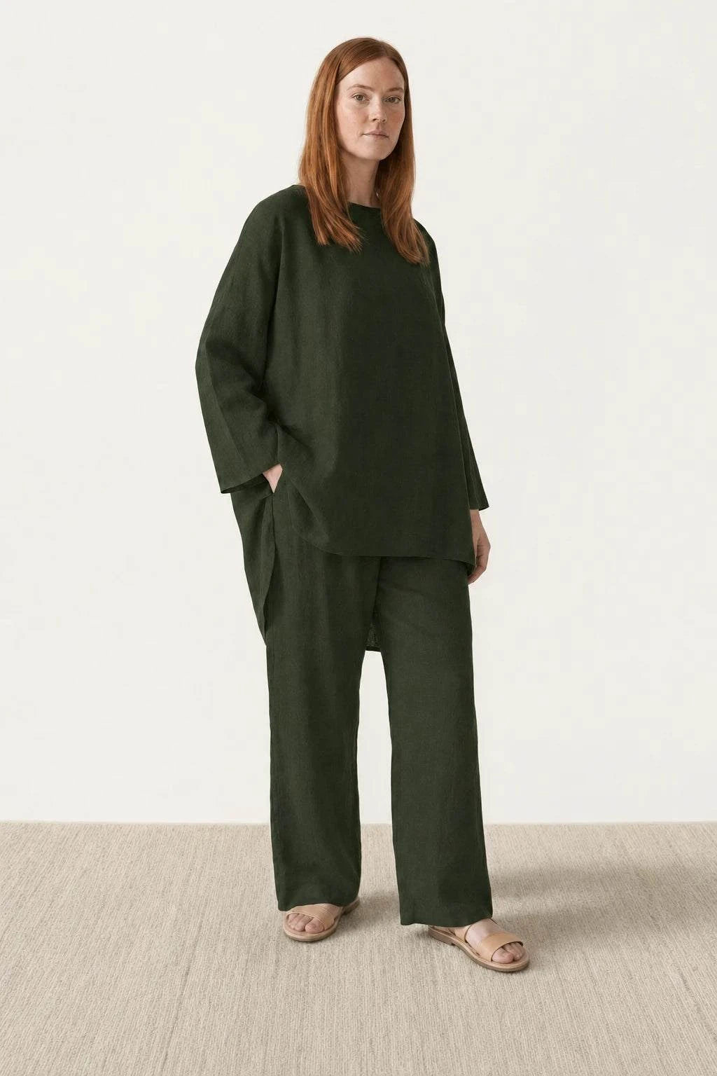 Everyday Fashion Loose-Fit two-piece matching set in breathable fabric for casual elegance