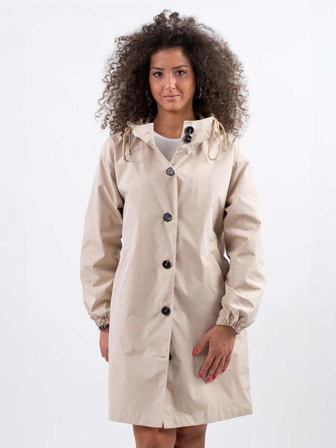 Water-resistant oversized hooded windbreaker jacket for outdoor activities